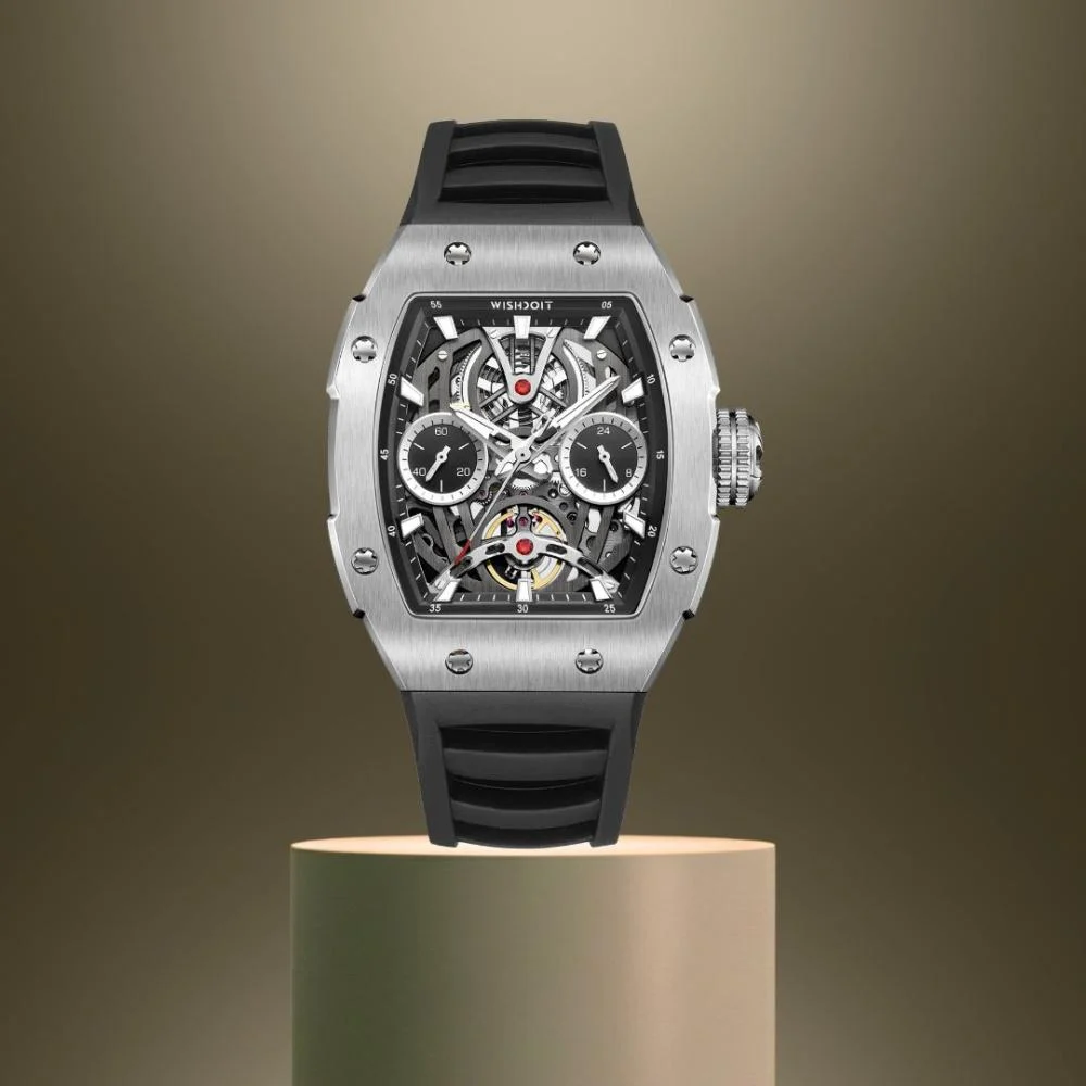 ساعة رجالية مربعة فخمه